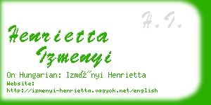 henrietta izmenyi business card